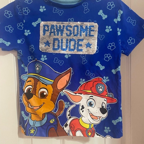 New Paw Patrol Sequin Flip Tee Shirt - Picture 4 of 9